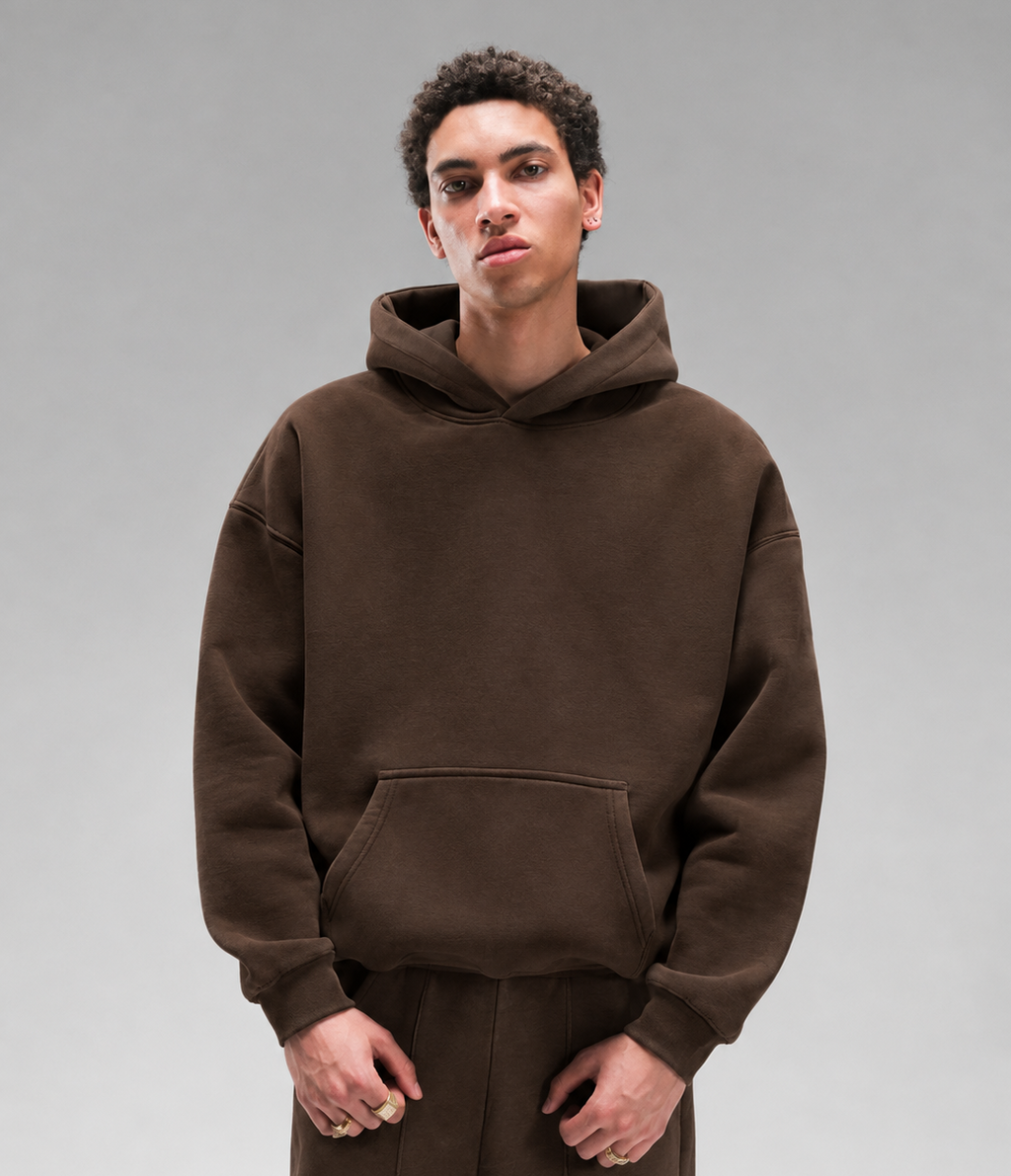Espresso Brown Hoodie Oversized Fit