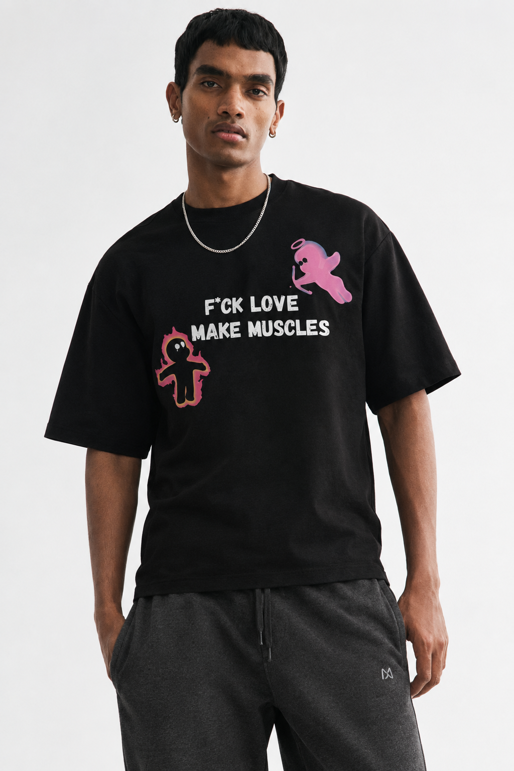 F*ck Love Make Muscle - 240 GSm Oversized Tshirt