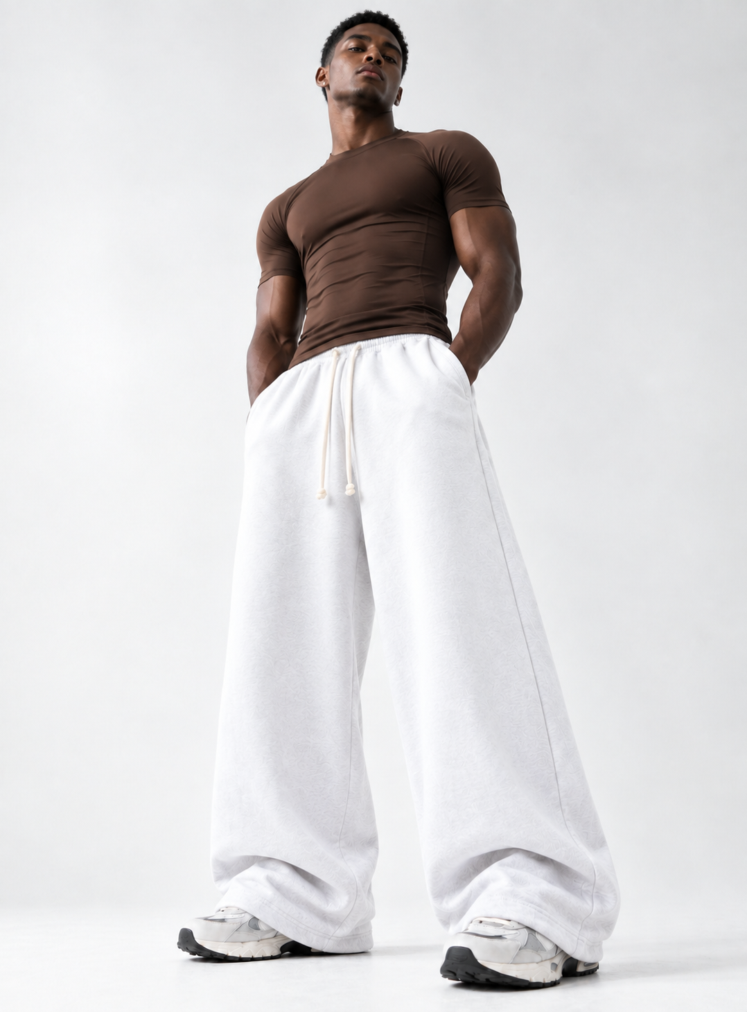 NOT YOUR BASIC GYM SWEATPANTS ( WHITE )