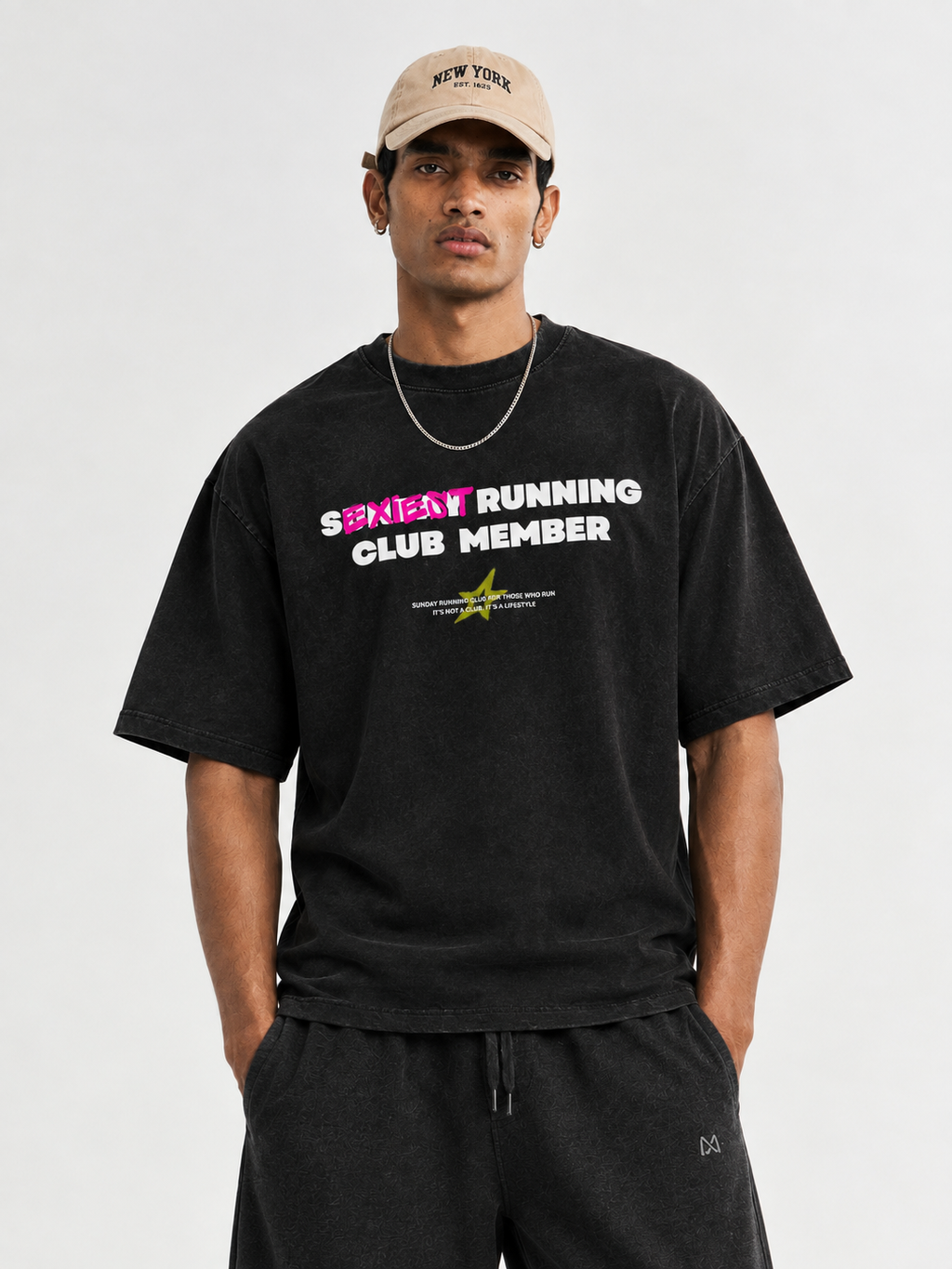 SEXIEST RUNNING CLUB MEMBER TSHIRT - 240 GSM OVERSIZED FIT