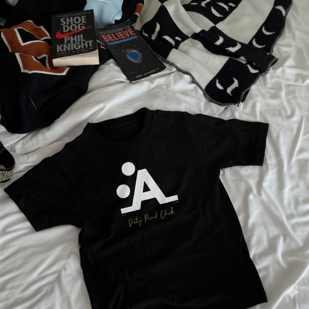 Dirty Mind Check - 240 GSM Oversized Tee