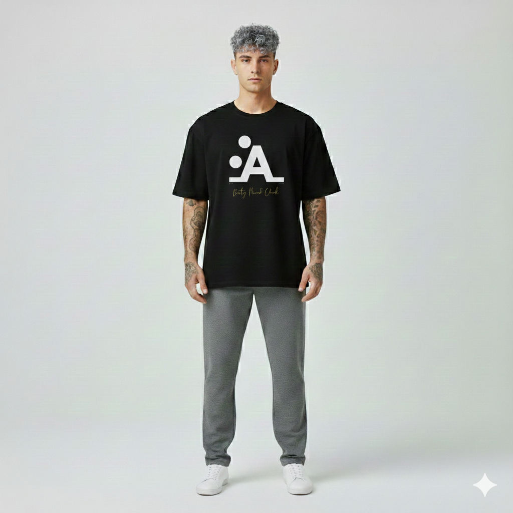 Dirty Mind Check - 240 GSM Oversized Tee