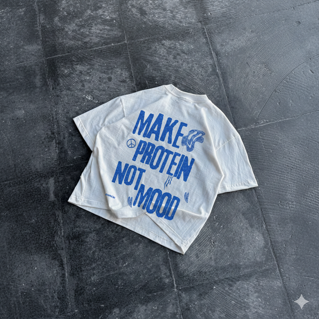 The Protein Tee - 240 GSM Oversized Tshirt