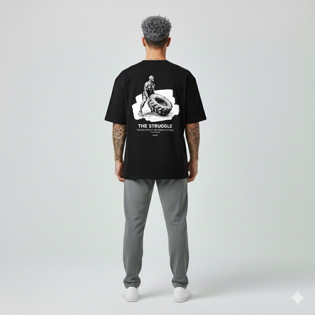 The Struggle Tee - 240 GSM Frency Terry Tshirt