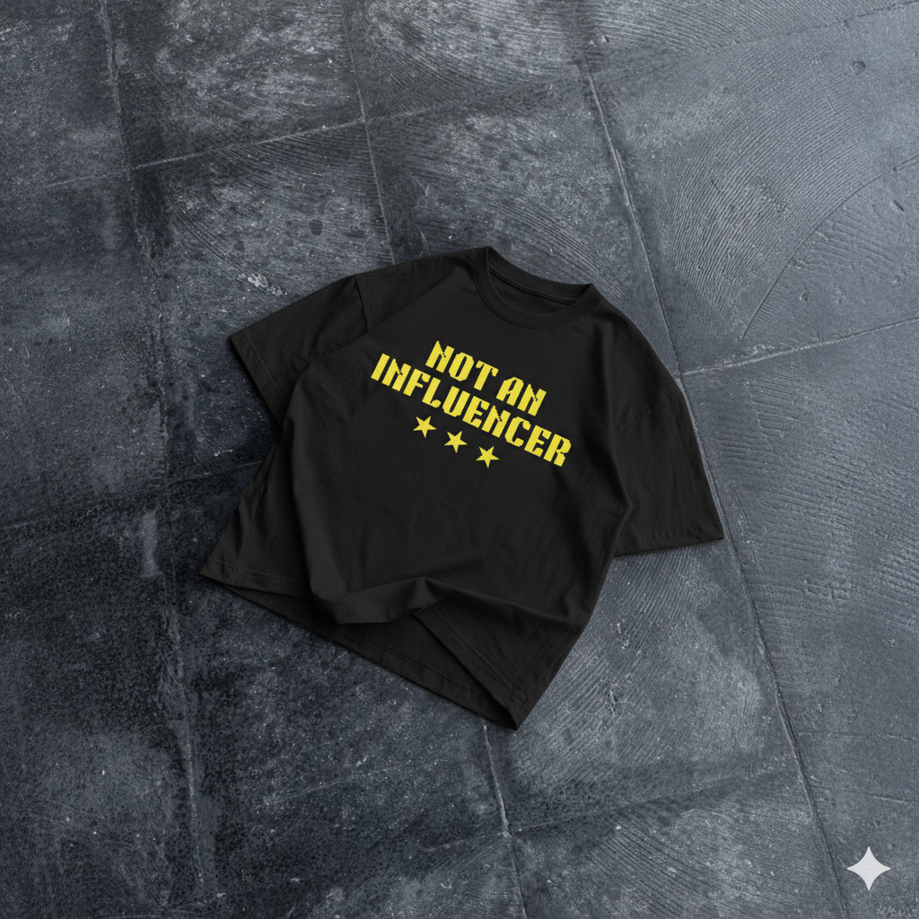 Anit Influencer Tee - 240 GSM Oversized Tee