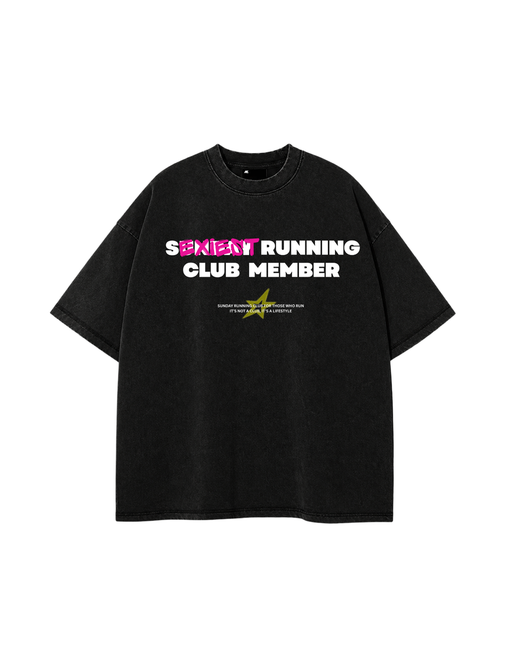 SEXIEST RUNNING CLUB MEMBER TSHIRT - 240 GSM OVERSIZED FIT