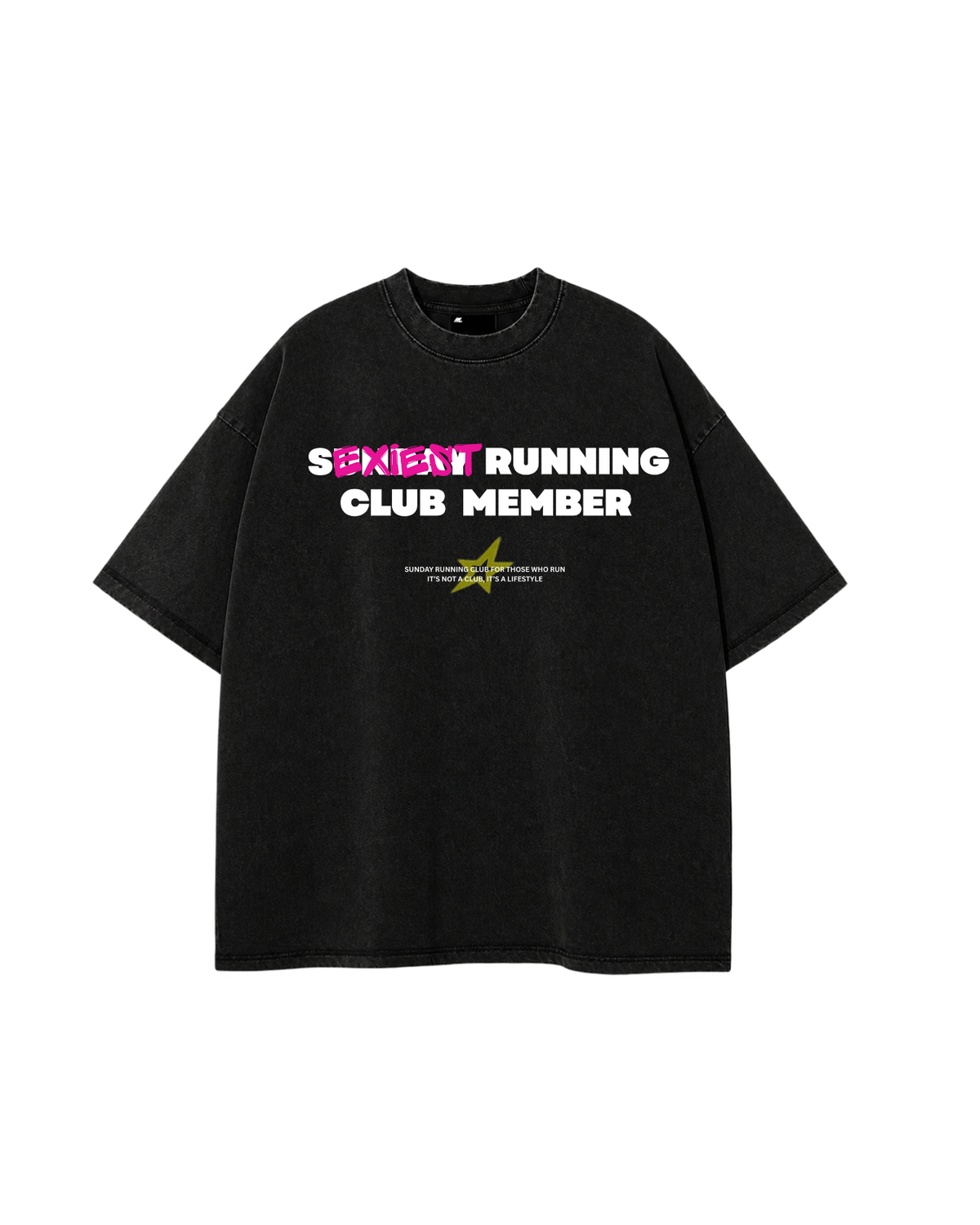 SEXIEST RUNNING CLUB MEMBER TSHIRT - 240 GSM OVERSIZED FIT