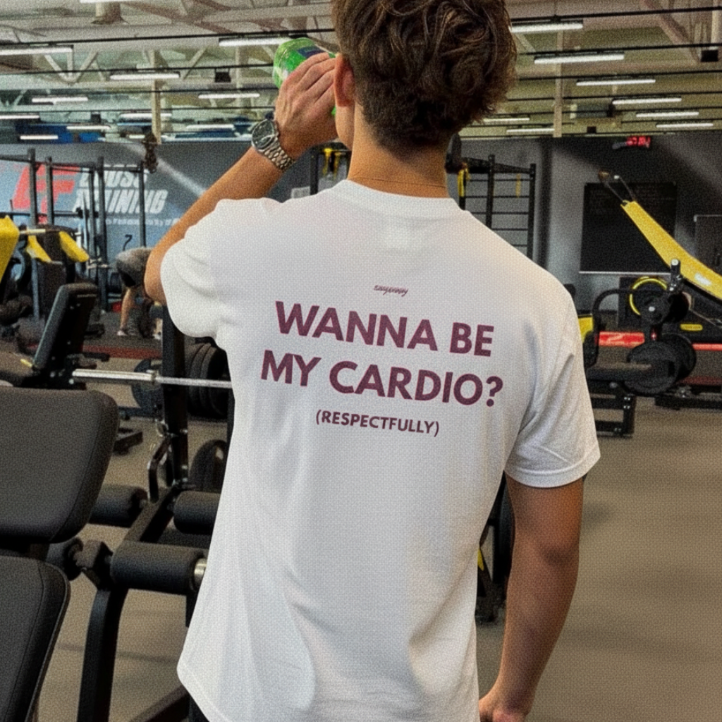 The Cardio Tee - 240 Gsm Oversized Boxy Fit Gym Tshirt