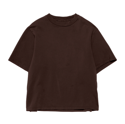 Brown 240 GSM French Terry Oversized Tee