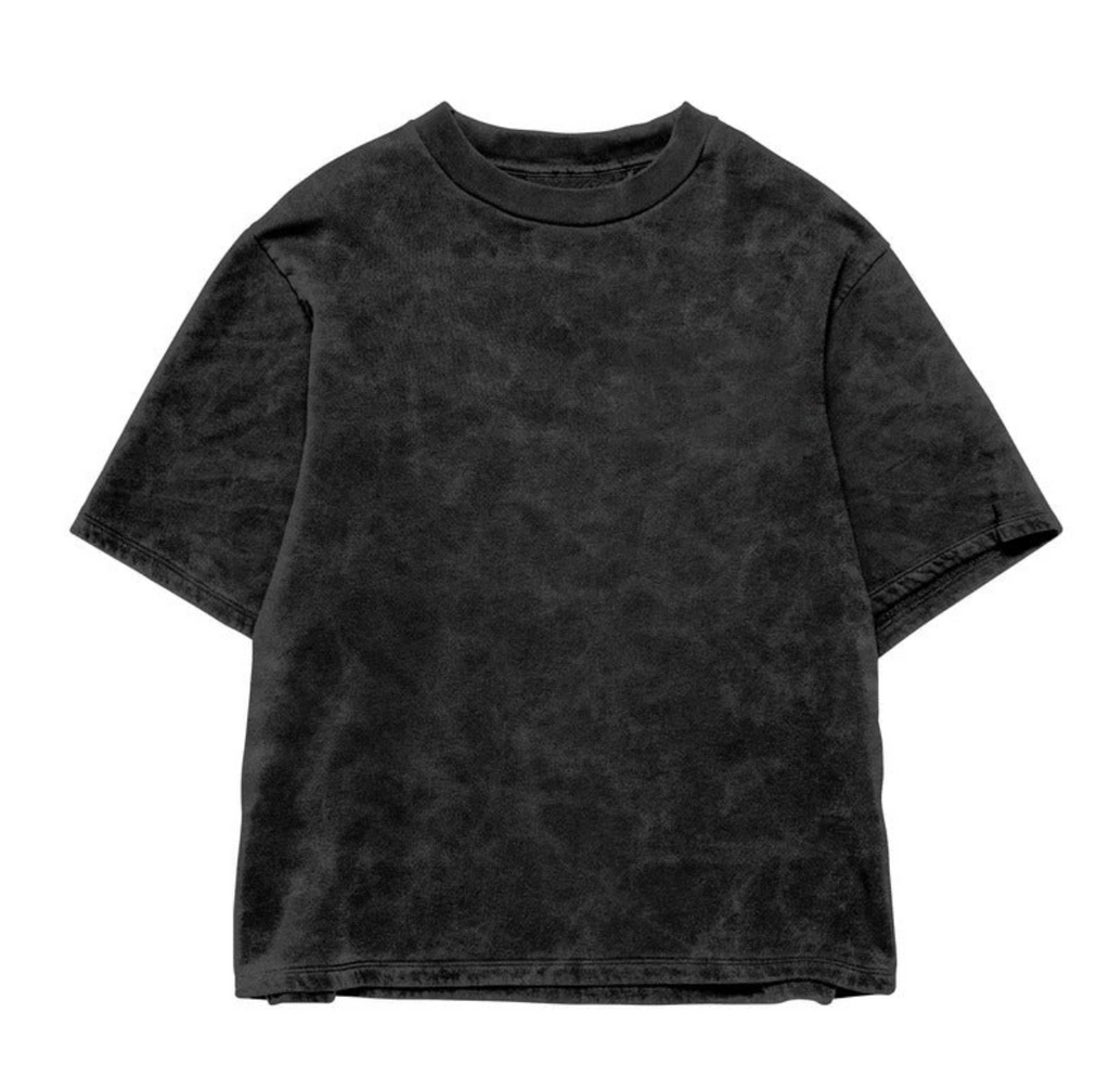 Black Acid Wash 240 Gsm Oversized Tee