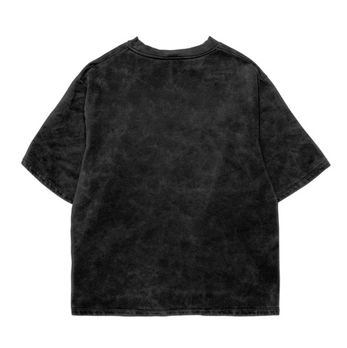 Black Acid Wash 240 Gsm Oversized Tee